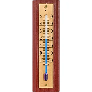Termómetro de ambiente com escala dourada (-10°C a +50°C), 12 cm