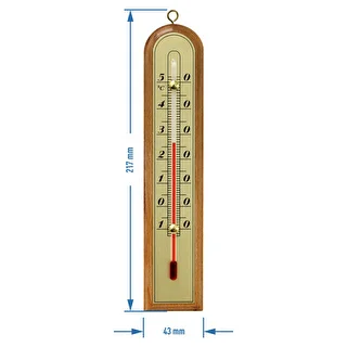 Termómetro de interior com escala dourada (-10°C a +50°C) 22 cm, sortido – photo 2