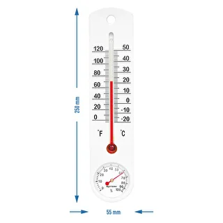 Termómetro universal branco com higrómetro (-20°C a +50°C) 25 cm – photo 2