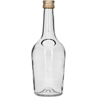 Garrafa GLORIA 0,5 L, com tampa de rosca dourada Ø 28 mm, 1 unidade