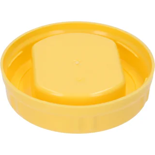 Tampa TO Ø 100 mm amarela, em plástico, com pega, para frascos de vidro – photo 2