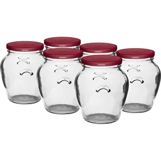 Frasco Amfora 580 ml (Ø 82 mm) com tampa cor bordeaux — 6 unid.
