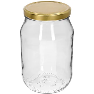 Frasco TO 1,7 L com tampa dourada fi 100/6, 1 un.