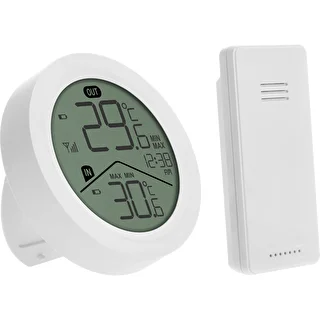 Termómetro eletrónico da marca Soens - com sensor externo, redondo branco – photo 2