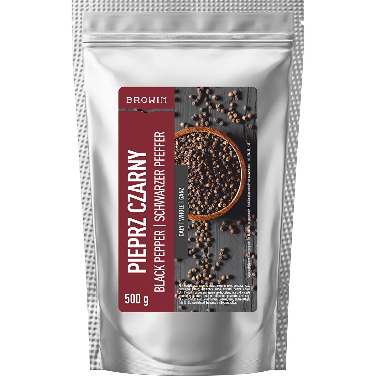 Pimenta preta em grão, 500 g