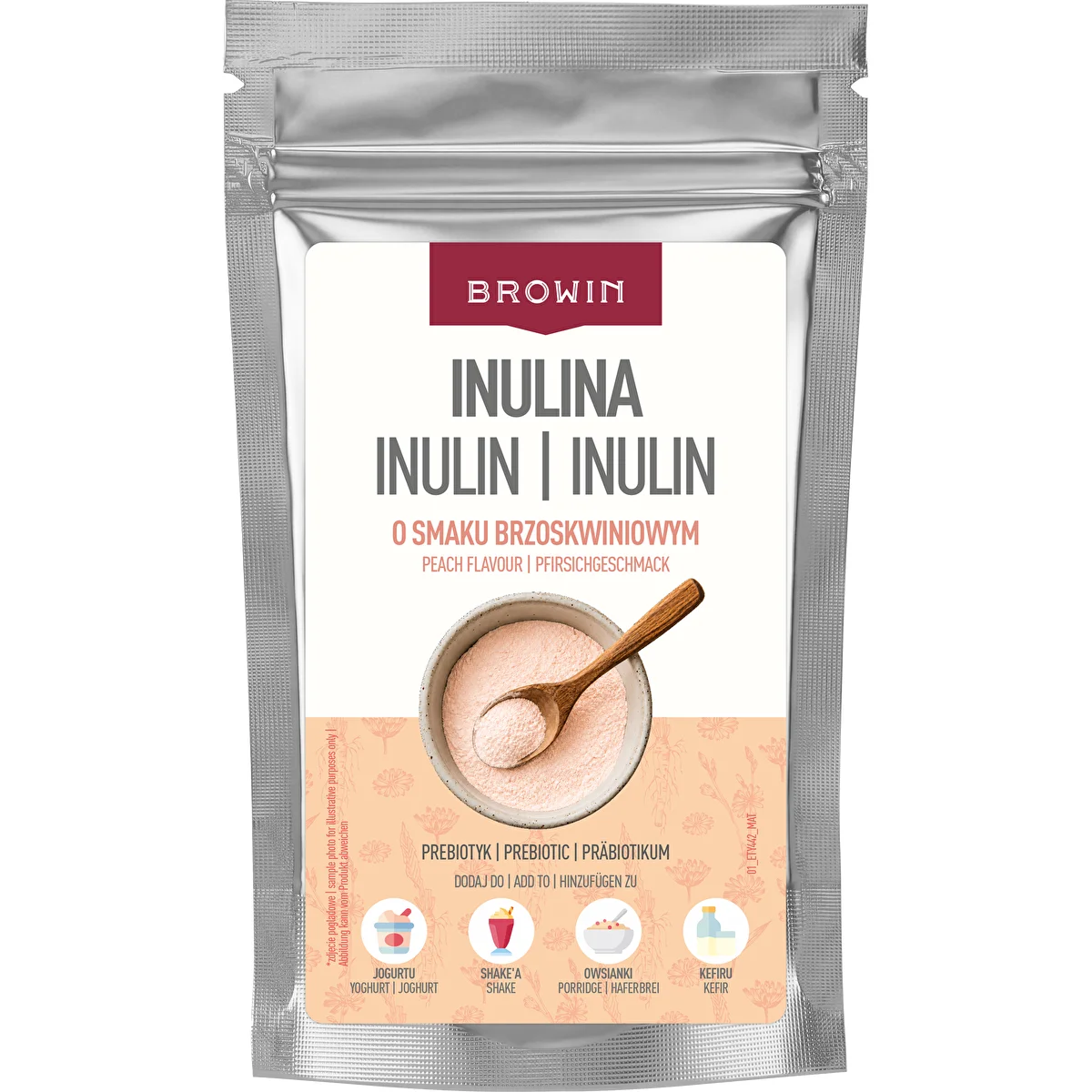 Inulina com sabor a pêssego, 100 g