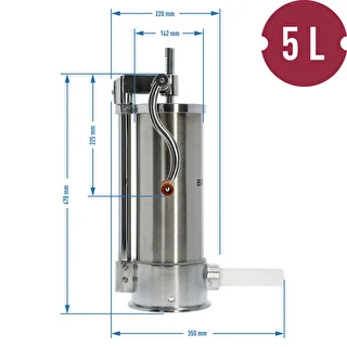 Máquina de encher enchidos vertical 5 kg – photo 10