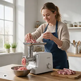 Máquina de picar carne com cortador, passador e acessório para encher enchidos, 1500 W – photo 7