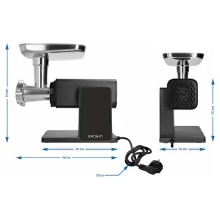 Máquina multifunções de picar carne — com painel tátil, cortador de legumes e passador, 2000 W – photo 10