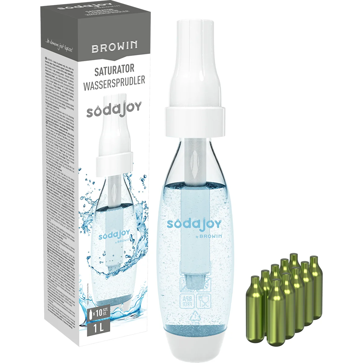 Máquina de gaseificação de água e bebidas + 10 cartuchos