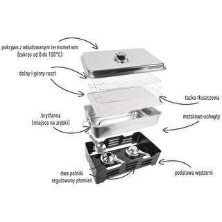 Fumador de alimentos para varanda com termómetro – photo 4