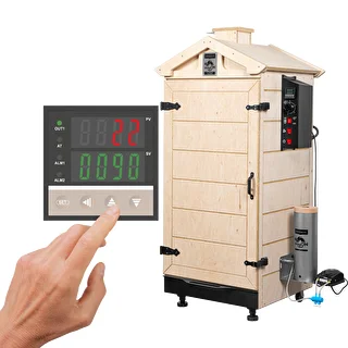 Fumeiro sem moldura dragON PLYWOOD NATURE com controlador digital, 200 L – photo 1