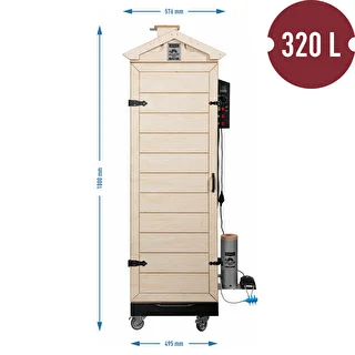 Armário de fumeiro dragON PLYWOOD NATURE – sem estrutura, modular, com controlador digital, 320 L – photo 8