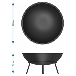 Braseiro de jardim com grelha, Ø55 cm, redondo, em forma de taça – photo 8