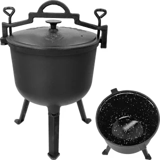 Caldeirão esmaltado, 10 l, ferro fundido