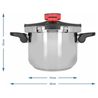 Panela de pressão em aço inoxidável, 6 L – photo 10