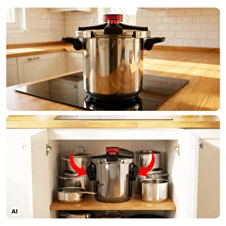 Panela de pressão em aço inoxidável, 8 L – photo 6