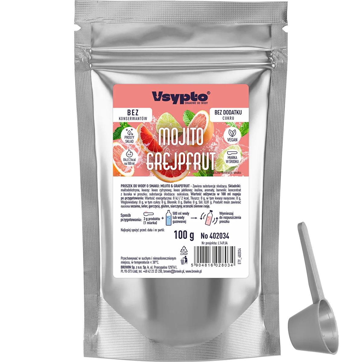 VSYPTO com sabor a Mojito de Toranja, 100g