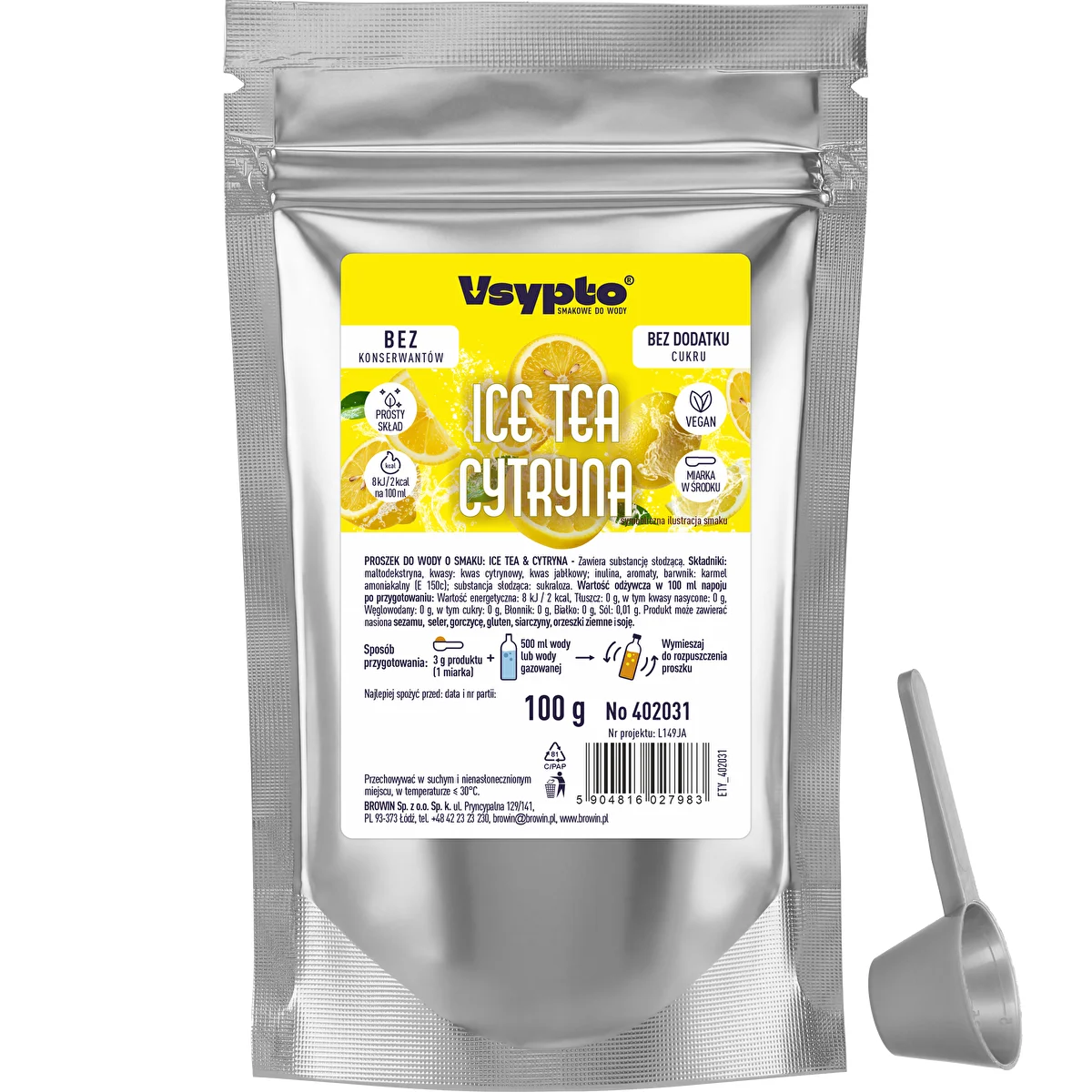 VSYPTO com sabor a Ice Tea Limão, 100 g