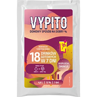 VYPITO 12%, saqueta para 18 cocktails – Maracujá-Pêssego, 126 g