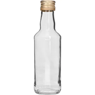 Garrafa clássica para destilados 200 ml, com tampa dourada fi 28, 1 un. – photo 1