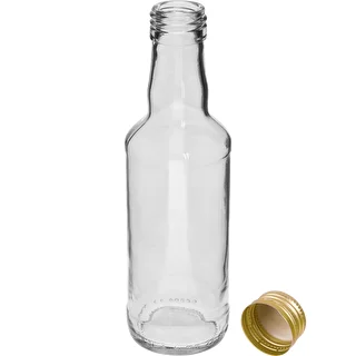 Garrafa clássica para destilados 200 ml, com tampa dourada fi 28, 1 un. – photo 2