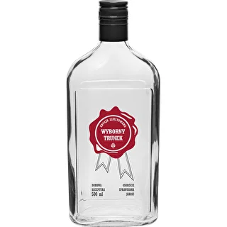 Garrafa 500 ml com tampa de rosca, impressão «Wyborny Trunek», 1 unid.