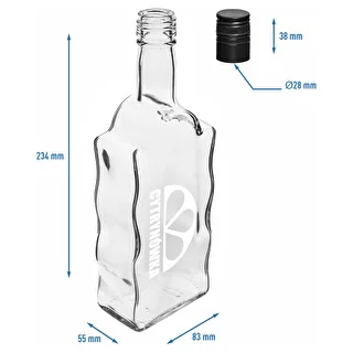 Garrafa Klasztorna 500 ml com tampa de rosca e impressão “Cytrynówka” — modelo 2 – photo 5