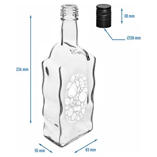Garrafa Klasztorna 500 ml com tampa de rosca e impressão «Frutos» modelo 1 – photo 5
