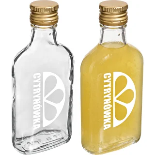 Garrafa tipo cantil 200 ml com tampa de rosca e impressão “Cytrynówka” – modelo 2 – photo 5