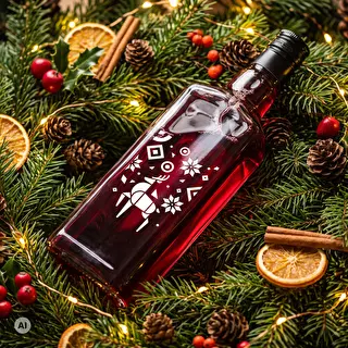 Garrafa Tynktura, 500 ml com tampa de rosca - Rena de Natal – photo 6