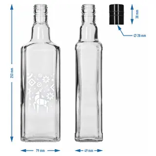 Garrafa Tynktura, 500 ml com tampa de rosca - Rena de Natal – photo 5