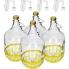 4 x Dama 5L com rolha, tubo de fermentação, tampa e cesto - 2 
