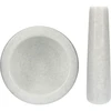 Almofariz de cozinha de mármore, branco, diâmetro 10 cm - 5 