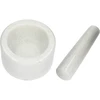 Almofariz de cozinha de mármore, branco, diâmetro 10 cm - 6 