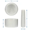 Almofariz de cozinha de mármore, branco, diâmetro 10 cm - 10 