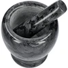 Almofariz de cozinha de mármore, preto, diâmetro 10,5 cm - 2 