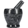 Almofariz de cozinha de mármore, preto, diâmetro 10,5 cm - 3 