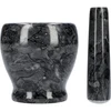 Almofariz de cozinha de mármore, preto, diâmetro 10,5 cm - 4 