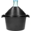 Balão de vidro para vinho 5 L - com cesto de plástico - 13 
