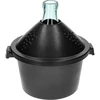 Balão de vidro para vinho 5 L - com cesto de plástico - 3 