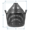 Balão para vinho 20 L em cesto de plástico - 4 
