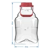 Balão para vinho leve, inquebrável, com alça, 10 L - 6 