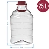 Balão para vinho leve, inquebrável, com alça, 25 L - 6 