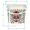 Balde alimentar GWIOZDA - com tampa, 10 L - 6 