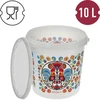 Balde alimentar GWIOZDA - com tampa, 10 L - 4 
