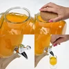 Barril de vidro 3 L, com boca larga, rolha, suporte e torneira - 5 