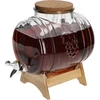 Barril de vidro 5 L, com boca larga, rolha, suporte e torneira - 4 