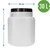 Barril Quadrado de 30 L, branco, com alças, Sterk - 10 