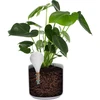 Bola de irrigação para plantas, branca fosca com base de cerâmica, 400ml - 6 